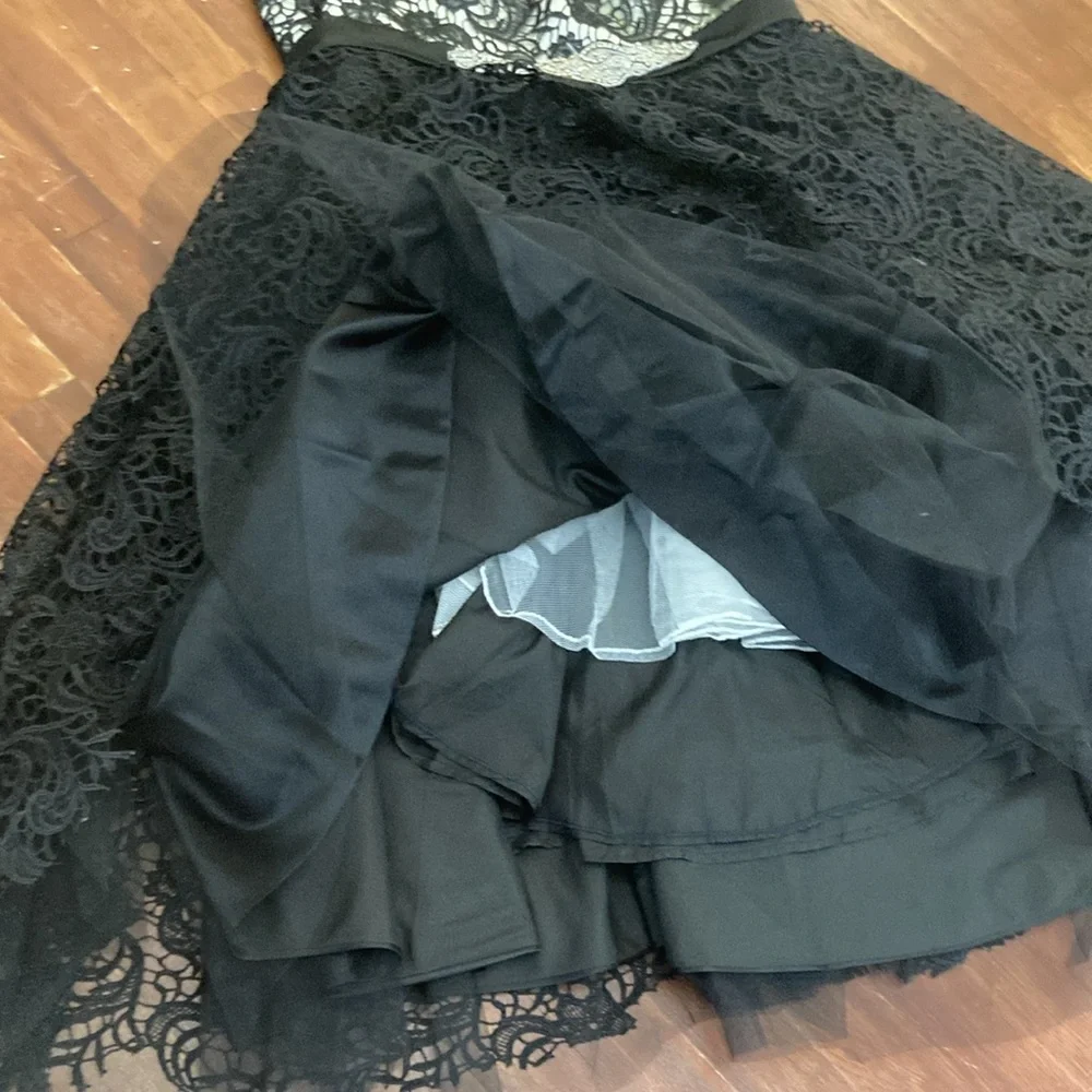 Vtg Inspired  NWT 50s Rockabilly Lace prom party dress lace over satin tulle - Picture 8 of 10